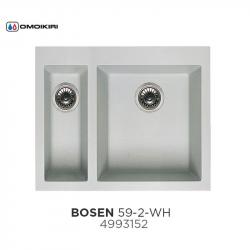Кухонная мойка Omoikiri Bosen 59-2-WH 4993152, 590х500, белый