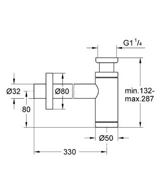 Grohe 28912000 Сифон для раковины 1 1/4