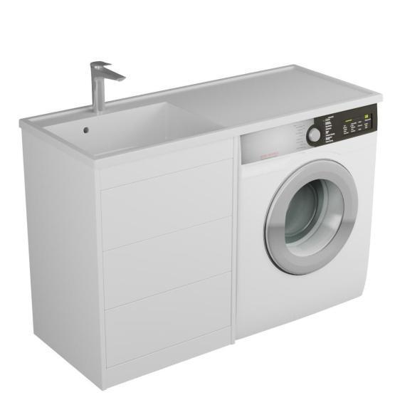 Тумба Veneciana Nera 55 под умыв-к "Magenta 1200" R/L и стир.машин.,с 3-мя ящиками белая