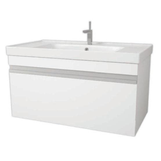 Тумба Dreja Eco Grace 99.0903 90 см, белый лак, 1 ящ, под раковину