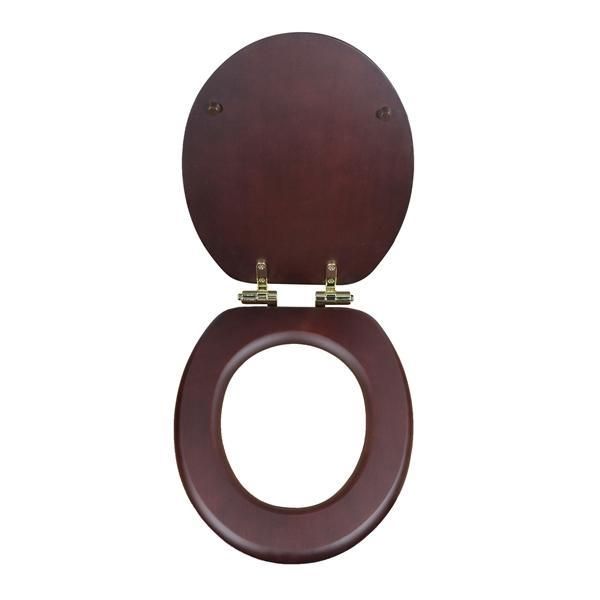 Деревянное сиденье Magliezza Retro 9000M-BR SoftClose, бронза, махагон матовый
