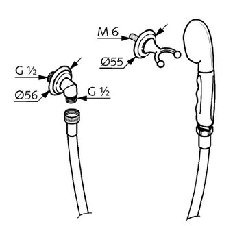 Душевой гарнитур Kludi Adlon 2710545, латунь