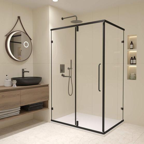 Душевой уголок RGW CL-046B Classic 100x80 Черный матовый прозрачное