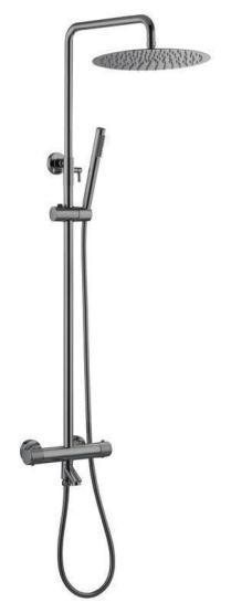 Душевая система с термостатом UNO Shine Gun Metall 468-T-SGM с изливом