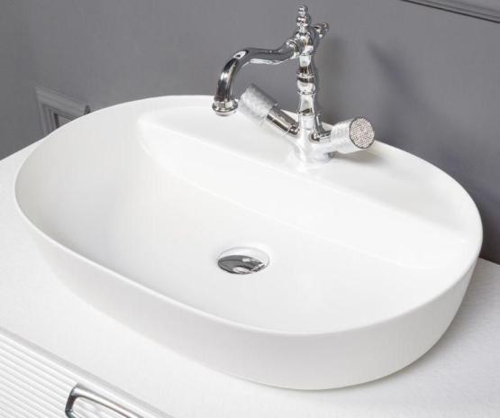 Керамическая раковина Boheme Vallessi 870 овальная белая 61х42