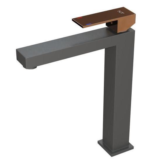 Смеситель NT BAGNO NT9001НGG ADIGO HGG для раковины серый матовый