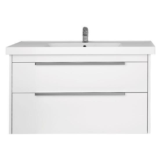 Тумба под раковину Dreja PRIME 90 см, подвесная/напольная, белый глянец 99.9302