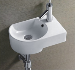 Раковина CeramaLux N9273L 41 см левая подвесная