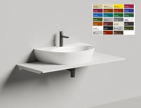 Раковина Salini ALDA WALL 03 S-Sense покраска RAL глянцевая 71x45 140313GF накладная без отв.смесителя