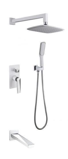 Душевая система с изливом Boheme Venturo белый/хром 374-W-2