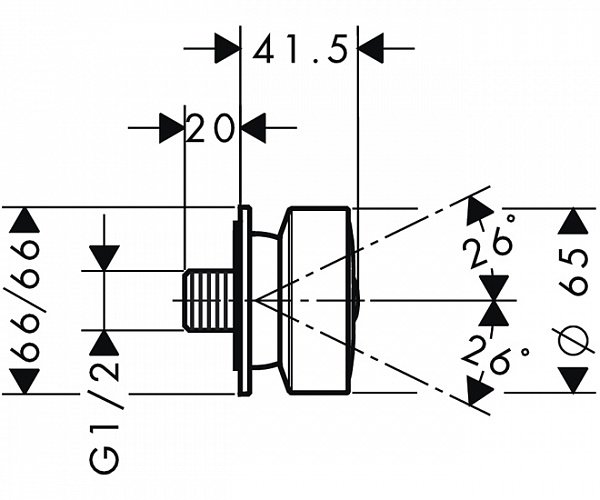 Душевая форсунка Hansgrohe Axor 28469000 хром