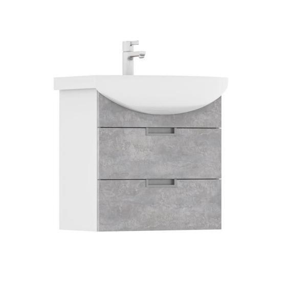 Тумба для ванной Volna Vario Z.60.2Y Цемент подвесная (Балтика) раковина отдельно