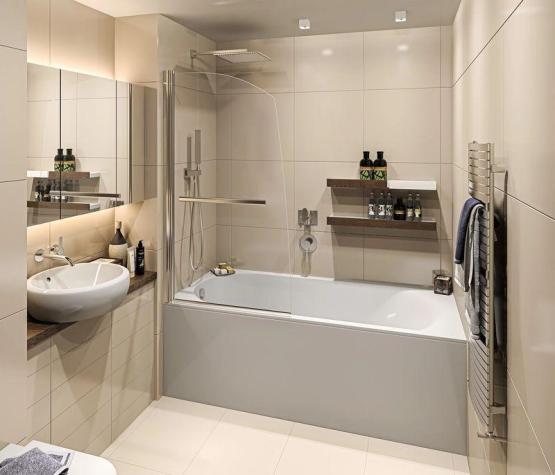 Шторка для ванны GOOD DOOR SCREEN R-HT-80-C-CH 5 мм 80 прозрачное