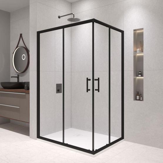 Душевой уголок RGW PA-146B Passage 120x80 Черный матовый прозрачное