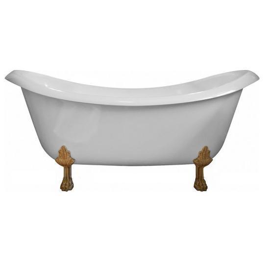 Ванна AquaStone Лиона ножки золото 190х86 иск. камень