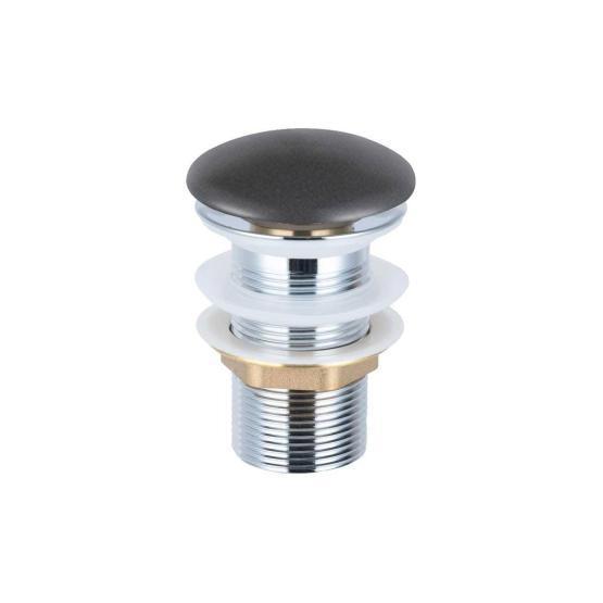 Донный клапан с керамической крышкой Vincea DBS0-216MG, серая мат. крышка, без перелива