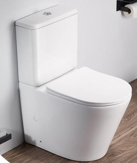 Унитаз Ceramalux 2179XMW напольный безбодковый с бачком ( GEBERIT ) сиденье микролифт белый матовый, 618x380x825