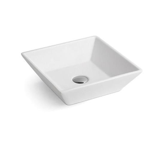 Раковина SantiLine SL-1014 41x41 на столешницу керамическая Белый