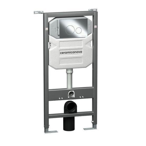 Инсталляция Ceramicanova Envision CN1001CH с кнопкой смыва Round цвет хром