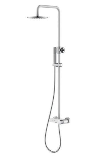 Душевая система Boheme Stick белый, ручка Touch хром 128-WCR.2
