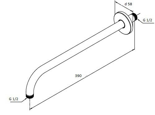 Настенный держатель для верхнего душа Jacob Delafon EO E10039-CP