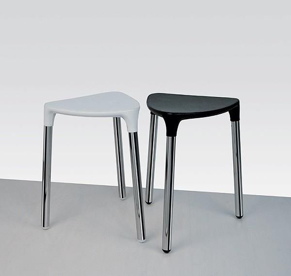 Табурет Colombo Black&White B9988.EPN ,сталь;сиденье экокожа,цвет чёрный