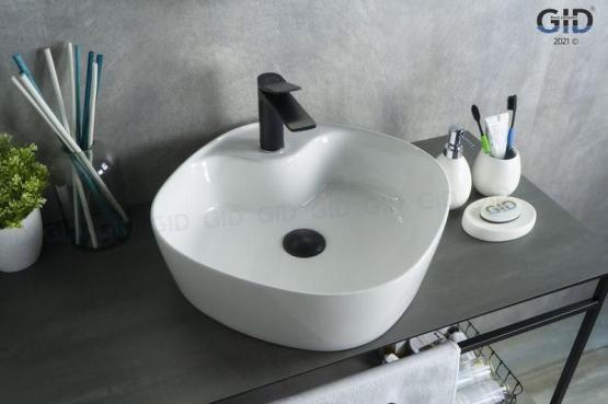 Раковина Gid N9442 44x44 на столешницу белая