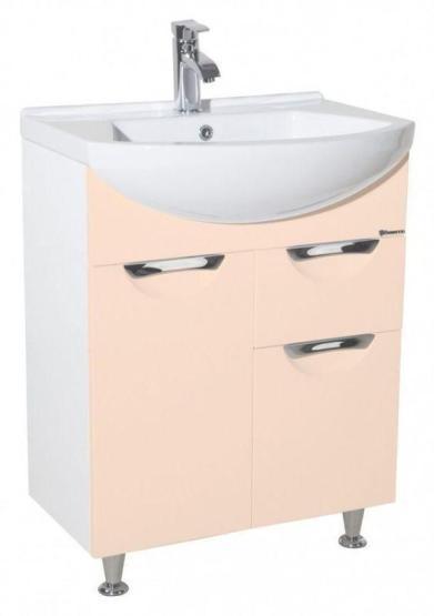 Тумба под раковину Bellezza Альфа 65 напольная с 1 ящ. бежевая