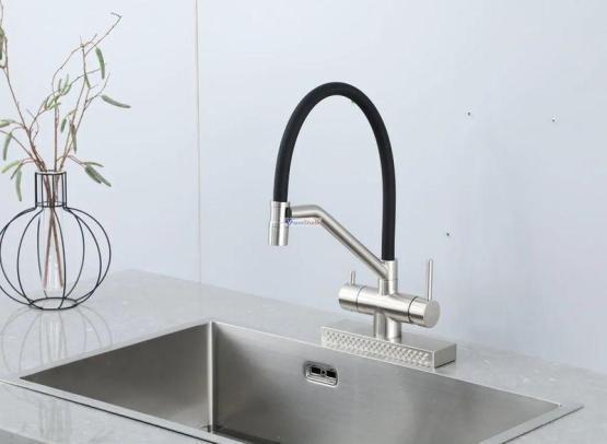 Смеситель для кухни Gappo G4098-5 с водопадом сатин