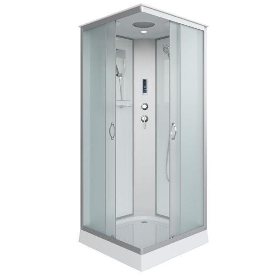 Душевая кабина Niagara NG-1101-14P 900х900х2150 низкий поддон 13см стекло матовое с полкой