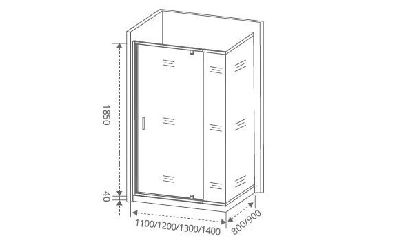 Боковая стенка GOOD DOOR Orion SP-90-C-CH 90x185 см