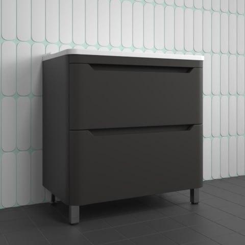 Напольная тумба Uperwood Ocean ToceanF80b2 80 см черная 2 ящика