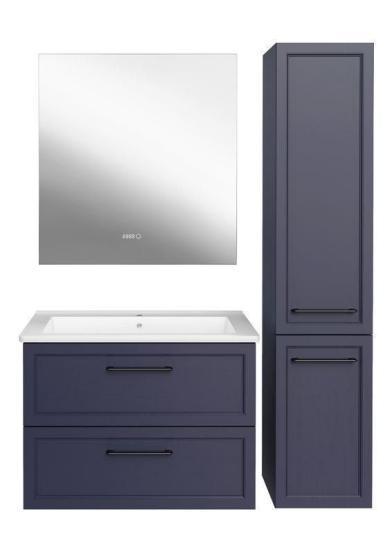 Тумба ASB-Mebel Белмонти 85 Ясень браш софт синий подвесная под умывальник Оскар 85