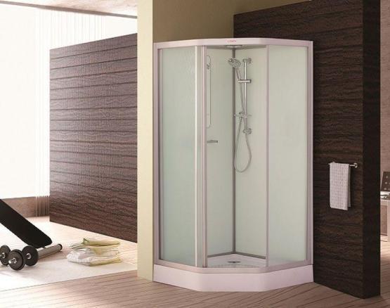 Душевая кабина Esbano 100x100 трапеция матовое стекло ESKB100PR