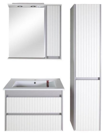 Тумба ASB-Mebel Мирано 85 Слоновая кость/Шиншилла серая напольная