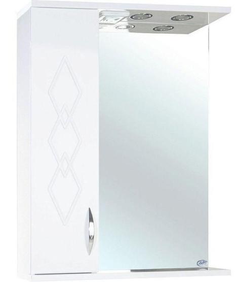 Зеркало-шкаф Bellezza Элеганс 60 L с подсветкой белый