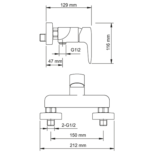 Смеситель Wasserkraft Vils 5602 для душа