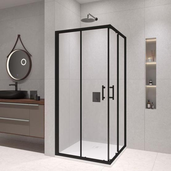Душевой уголок RGW PA-31B Passage 100x100 Черный матовый прозрачное