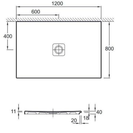 Поддон для душа Jacob Delafon REPLAY N144K-00 120x80 см шамот