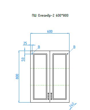 Подвесной шкаф Style Line Elfante Олеандр-2 60, белый с дверками