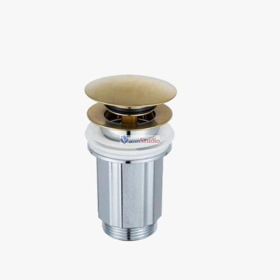 Донный клапан Frap F67 автомат сатин золотой