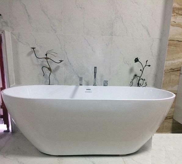 Ванна AquaStone Бали 180х80 литьевой мрамор с переливом