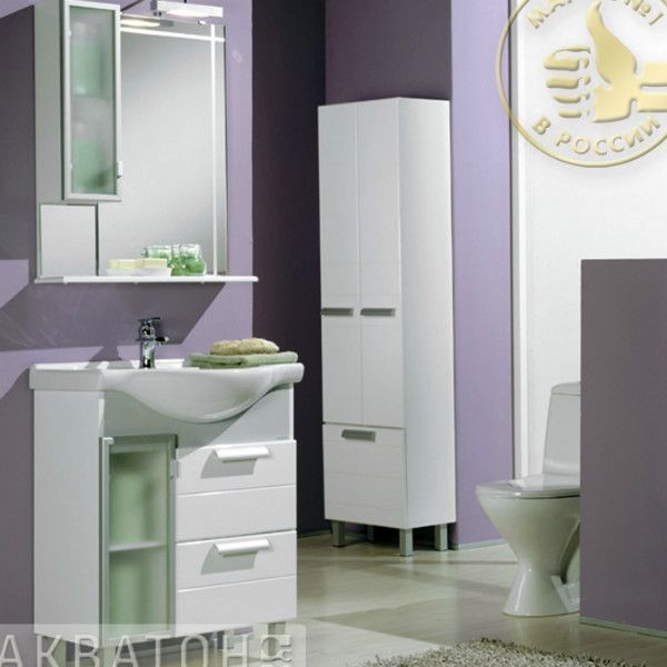 Акватон Пенал Альтаир 50 см с корзиной для белья 1A041803AR010