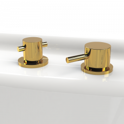 Смеситель на борт ванны Радомир МиниБриз-GOLD 1-27-3-0-0-608 золото