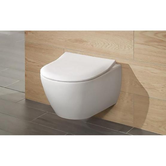 Унитаз Villeroy&Boch SUBWAY 2.0 5614R2R1 (5614R0R1+9M78S101) подвесной с сиденьем