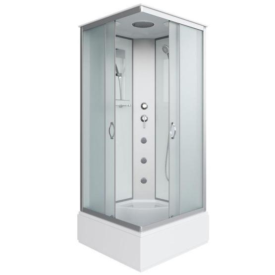 Душевая кабина Niagara NG-1108-14G 900х900х2150 средний поддон 26см стекло матовое с полкой