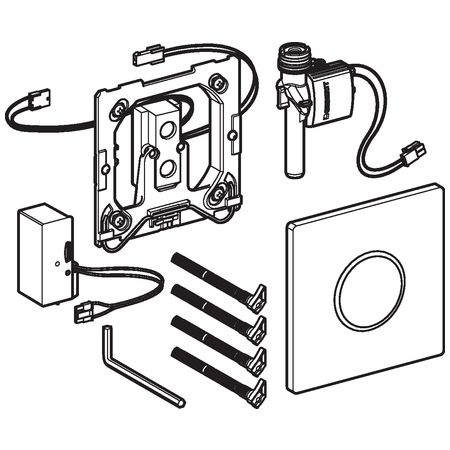 116.025.SN.1 Geberit HyTronic UR-control Sigma10 Кнопка смывная для писсуара 230 в, цвет матовая нержавеющая сталь