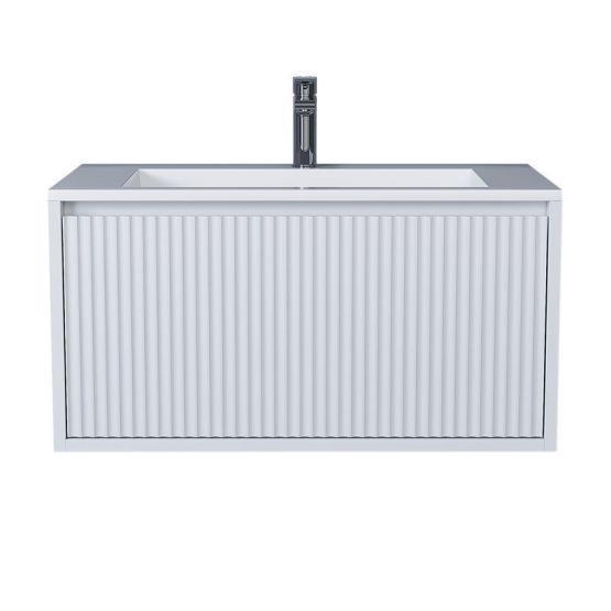 Тумба под раковину для ванной Uperwood Next Premium подвесная, 100 см, белая, 1 ящик