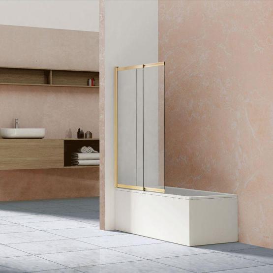 Душевая шторка Vincea VSB-1E100CLG, 1000*1450, брашированное золото, стекло прозрачное