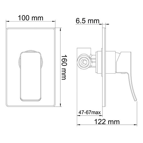 Смеситель для душа WasserKraft Aller 10651 хром